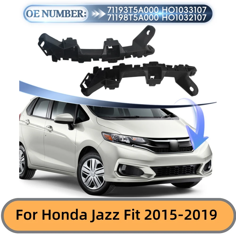 Front Bumper Bracket Left & Right Set for Honda Fit/Jazz GK/GP 2015-2019 3rd Gen Direct Fit OE 71193T5A000/HO1033107