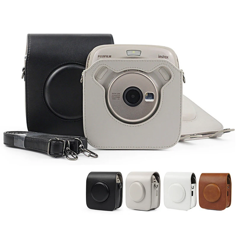 ل فوجي فيلم Instax مربع SQ20 SQ10 حافظة كاميرا حافظة بولي Leather جلدية خمر حزام الكتف الحقيبة المحمولة غطاء للحماية الكاميرا