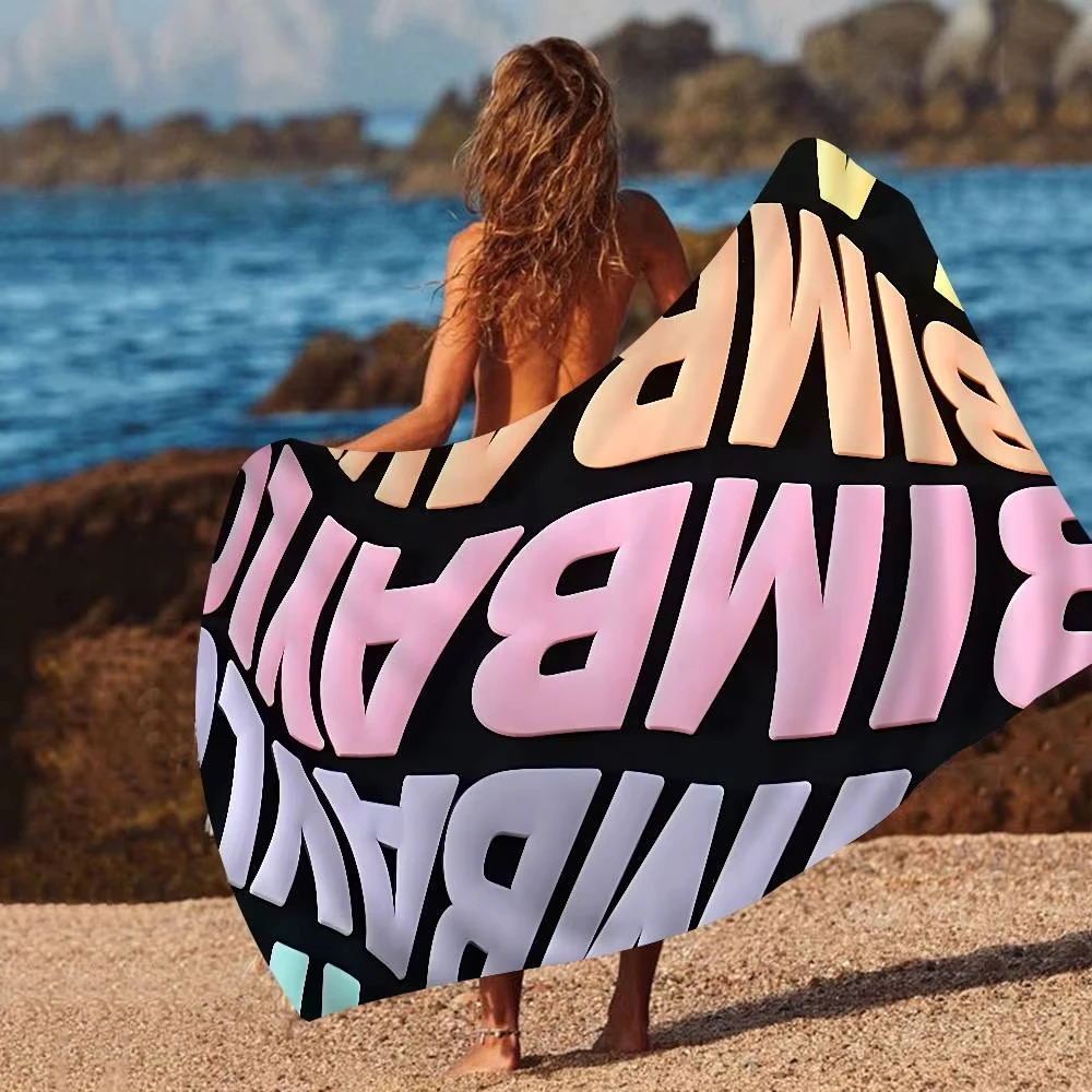 

Пляжные полотенца с модным принтом B-Bimbae L-Lola, впитывающие ультратонкие волокна, быстросохнущие, пляжные путешествия, полотенца для отдыха.