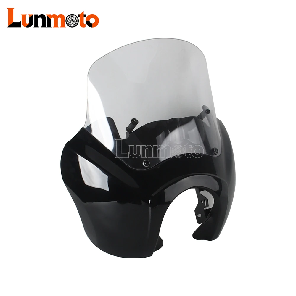 T-Bar Front Fairing Motorcycle Club Style Baja LP6 Headlight Cowls For Harley Dyna Street Fat Bob Super Wide Glide Low Rider S view 3