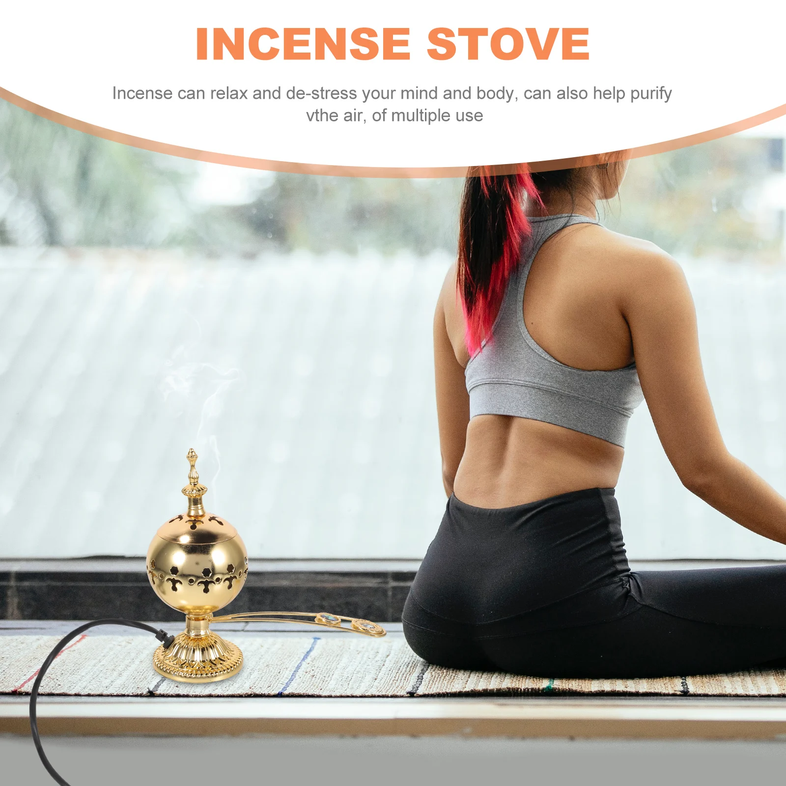 

Electric Incense Burner for Home Use Retro Aroma Stove with Eu Plug Compact Design Portable Incense Stick and Cone Burner