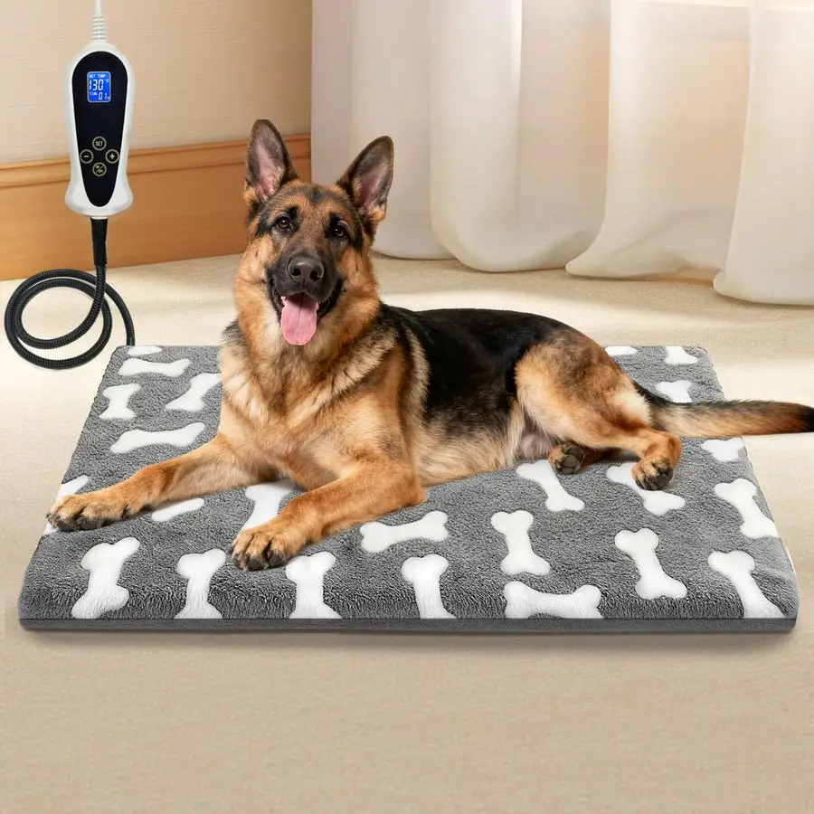 

Large Dog Heating Pad,34x21 in Heated Dog Bed with Constant Heat amp Auto ModesMETampUL Certified Pet Heating Pad with Soothing