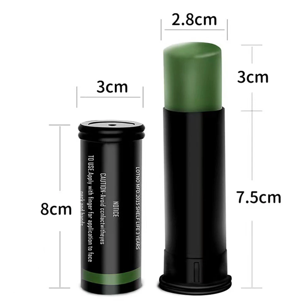 3pcs Military Woodland Camouflage Camo Color Cream Body Face Waterproof Paint Tube Stick for Outdoor Field Camouflage Oil Suit