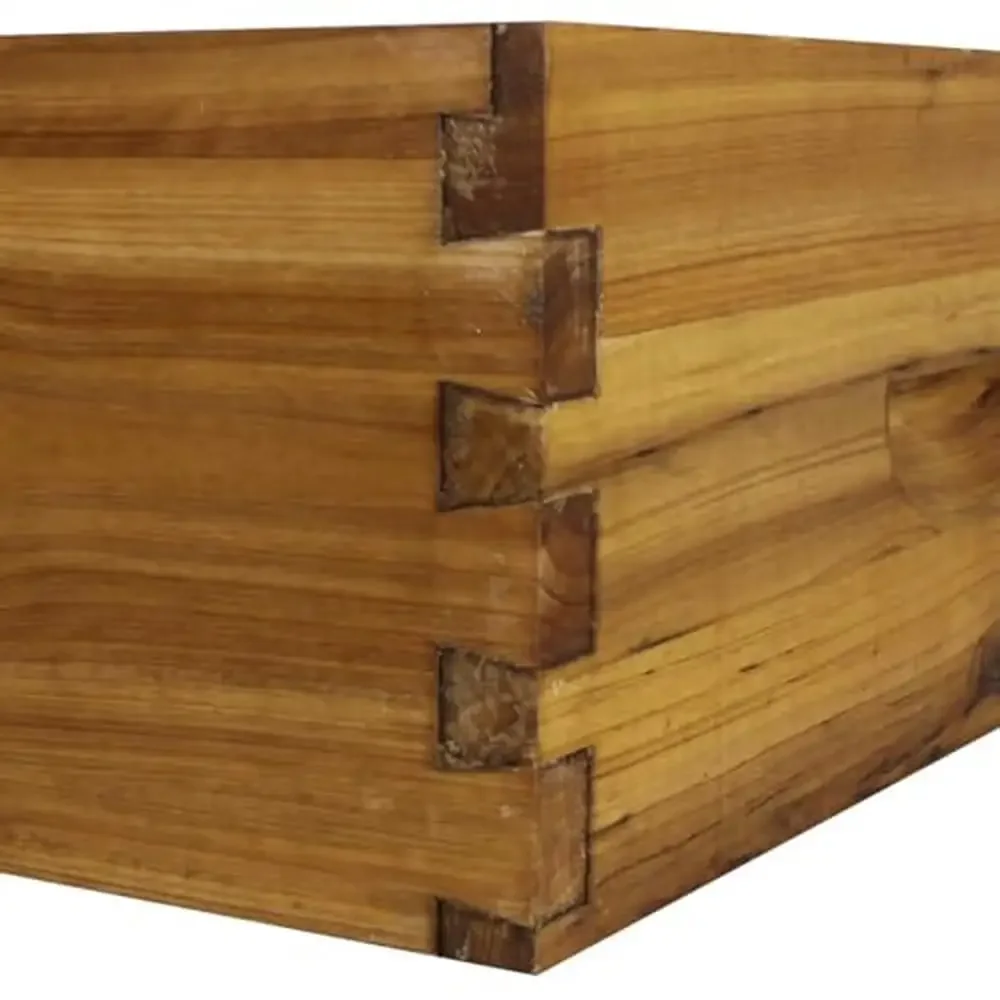 Langstroth Medium Super Box Beeswax Coating Dovetail Joints Fir Wood Standard Dimensions