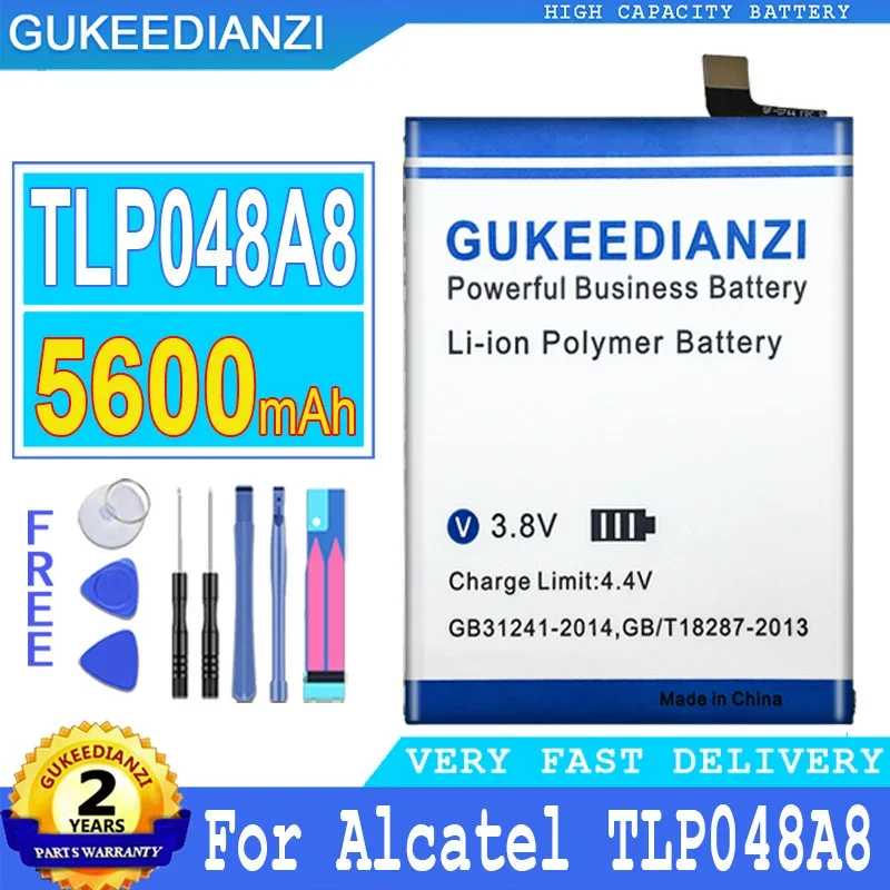 

5600mAh GUKEEDIANZI Battery For Alcatel TLP048A8 Big Power Bateria