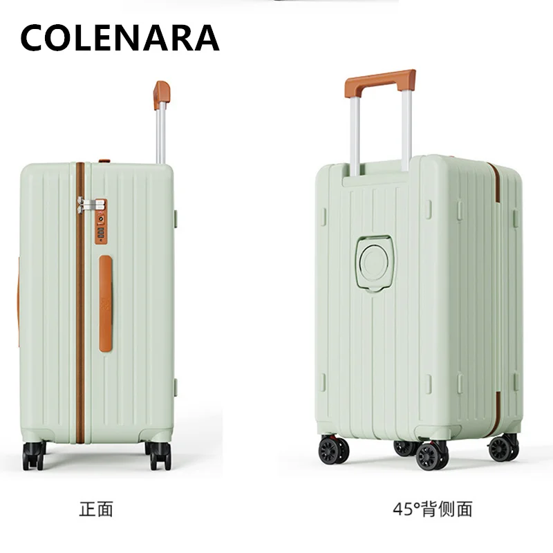 

COLENARA Large Capacity Suitcase ABS+PC Boarding Box Student Trolley Case High Quality 20"24"26"28 Inch with Wheels Luggage