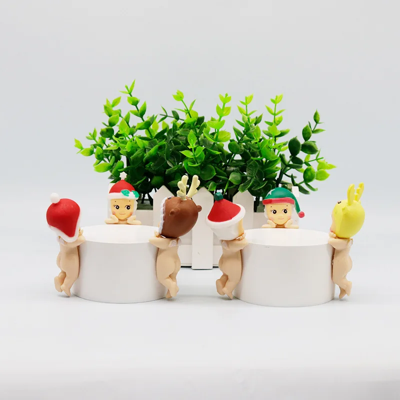 Christmas Sunny Angel Winter Series 12 Piece Series Mini Mysterious Blind Box Doll  Car mounted Model Decorative  Holiday Gifts