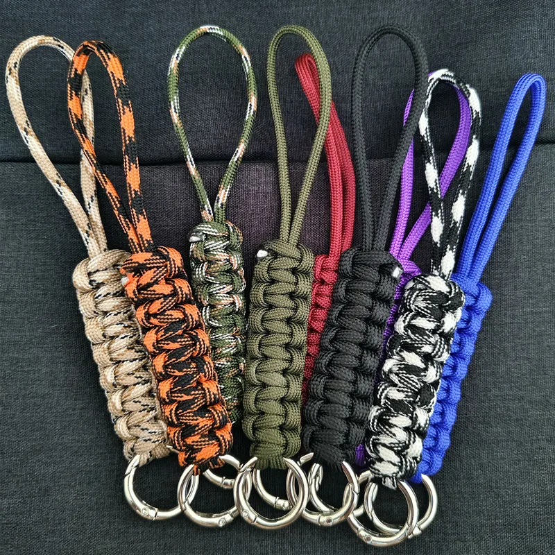 Cordino in Paracord fatto a mano accessori portachiavi in corda di Nylon di alta qualità borsa per strumenti di sopravvivenza all\'aperto appesa