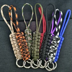 Hand-made Paracord Lanyard High quality Nylon Rope  Keychain Accessories Outdoor Survival Tools Bag Hanging