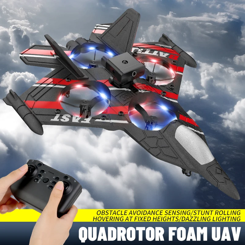 

81 RC Plane with Camera Helicopter Remote Control Aircraft Obstacle Avoidance Fighter 2.4G Airplane EPP Foam Plane Children Toys