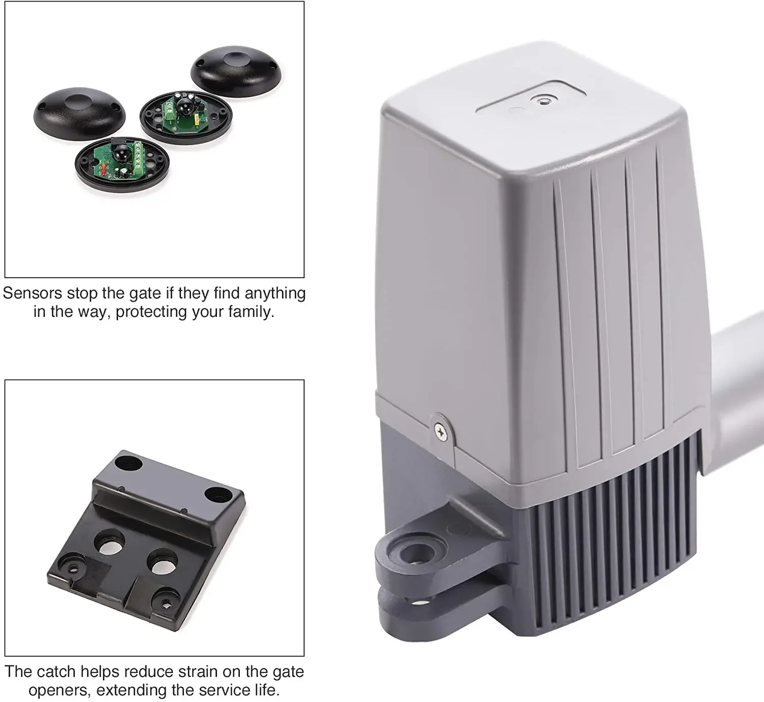 

Automatic Driveway Double Gate Operators Complete Hardware Kit for Swing Gates Wifi Control Solar Kit
