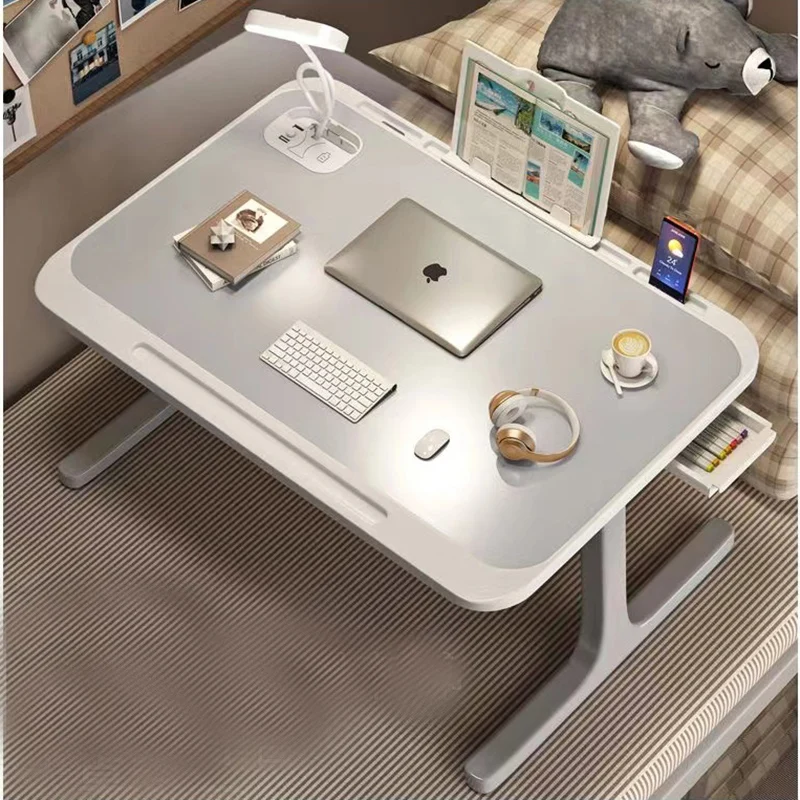 Laptop Bed Tray Table,Portable Standing Desk with Storage Drawer,Foldable Lap Tablet Table for Sofa