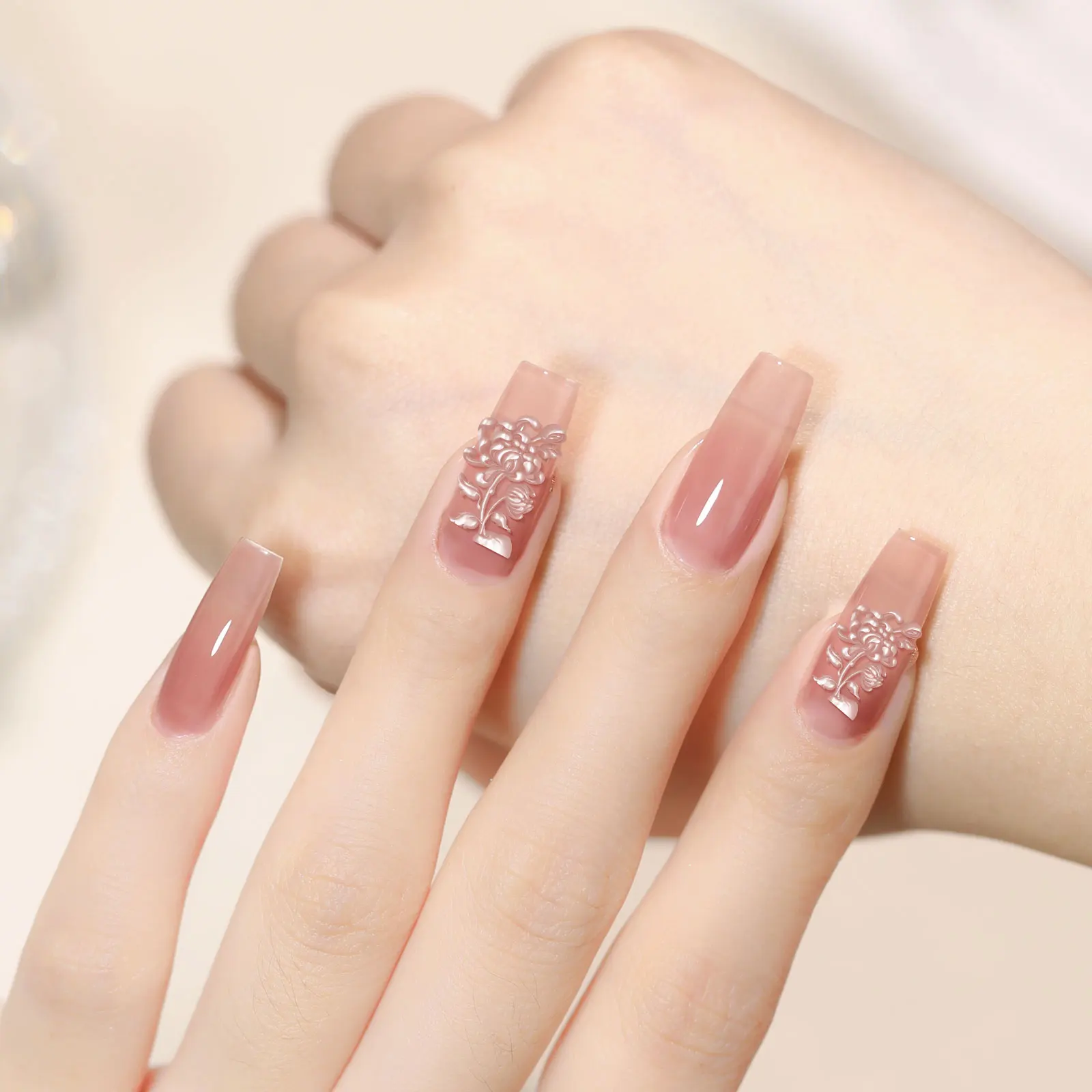 

2 Pcs Nail Decoration Silicone Mold Kits High Transparency 3D Snake chid Patterns DIY Templates White Color Durable
