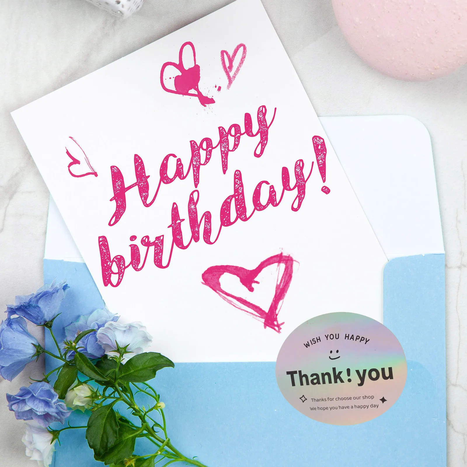 

1 Roll Thank You Sticker Roll Durable Adhesive Sealing Stickers for Gift Wrapping Thank You Label Stickers Sealing Sticker