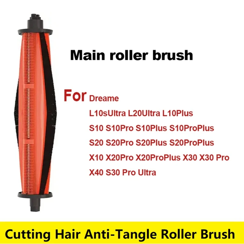 

Cutting Hair Anti-Tangle Roller Brush For Dreame X40 Pro X30 L10s Pro Ultra L30 Ultra L20 Ultra Vacuum Cleaner Parts