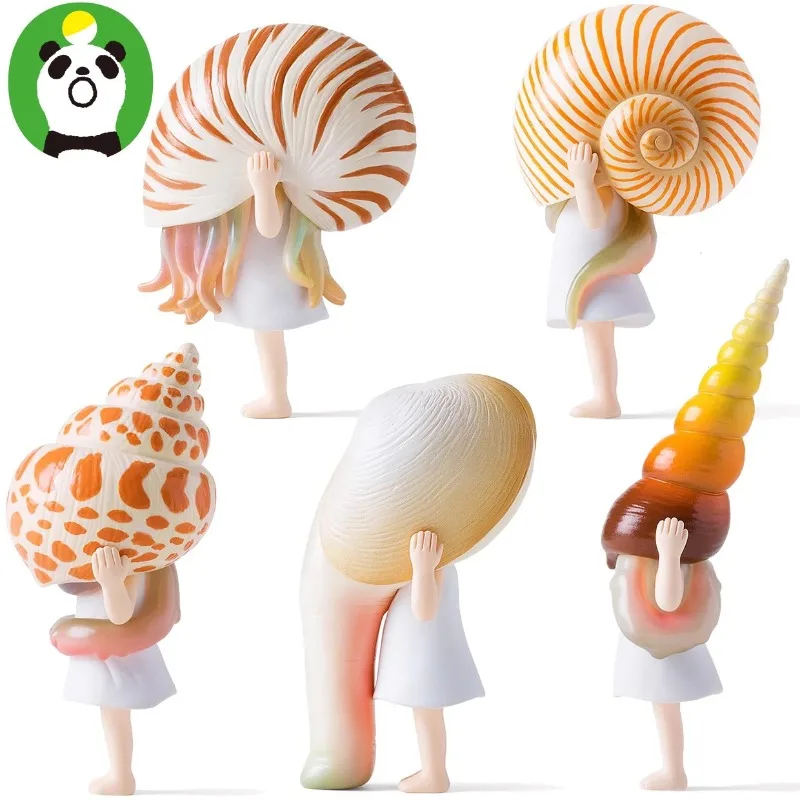 Japan Gashapon Figure Anime Cute Conch Maiden Shell Girl Miniature Model Action Figurine Capsule Toys Creative Gift