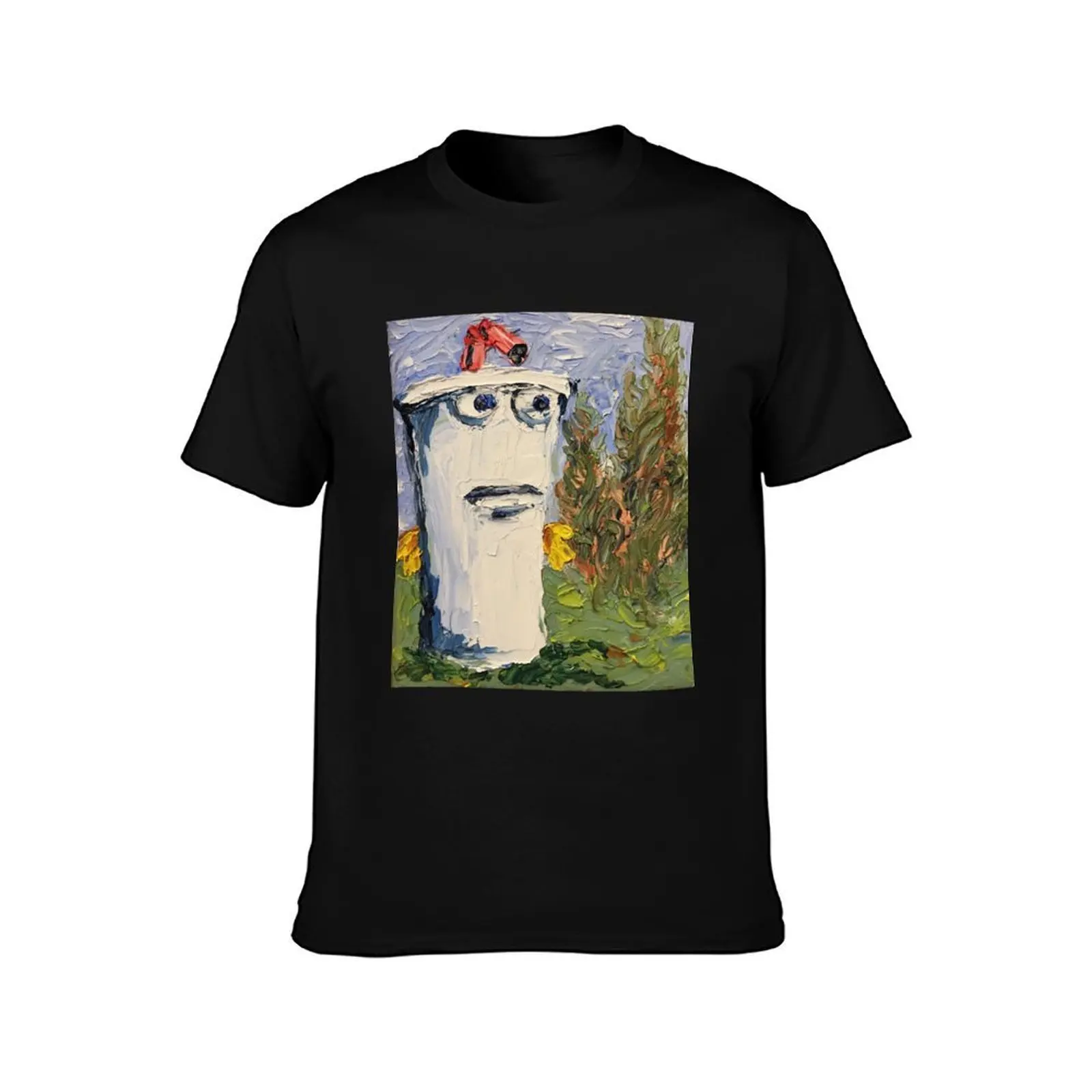 Master Shake-N-Gogh T-Shirt, Summer Casual Cotton Tee, Oversized Streetwear Tops, Vintage Graphic Print, Loose Fit Short Sleeve