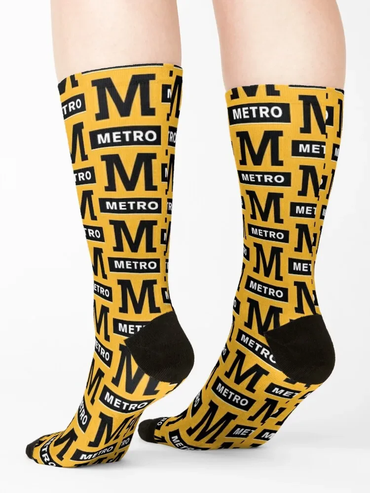 Tyne And Wear calcetines de Metro para hombre y mujer, calcetines felices para senderismo