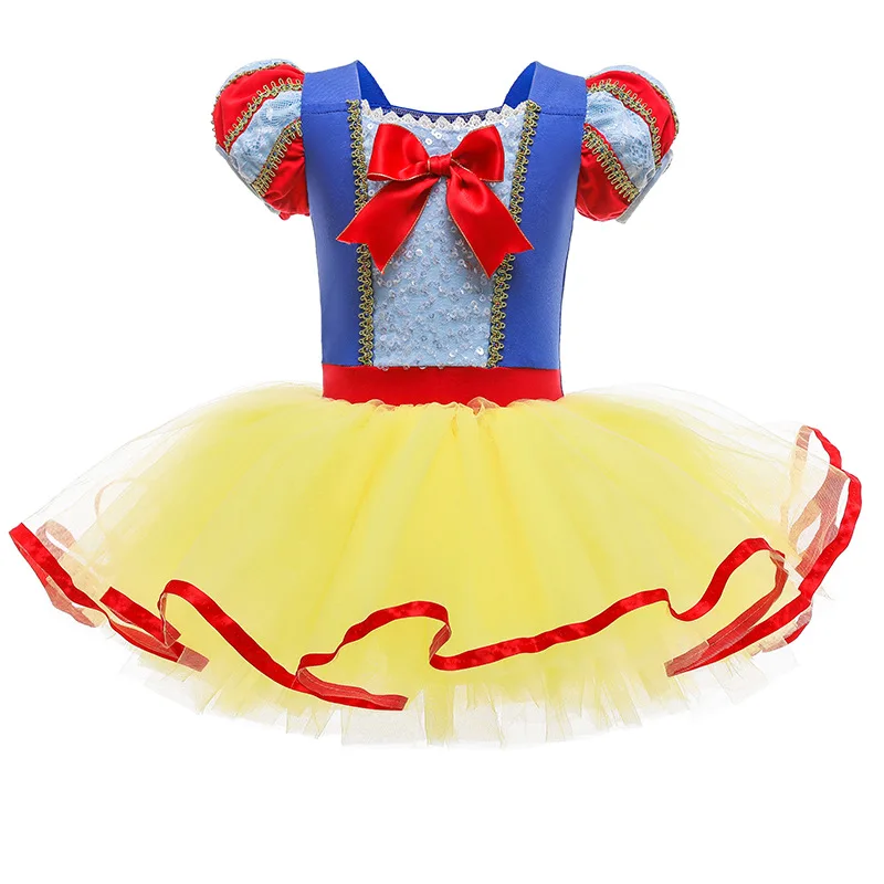 Summer Kids Girl Coaplay  Dress June 1st Children Performance Princess Anna Dresses Ballet Dance Halloween Clothing K2021