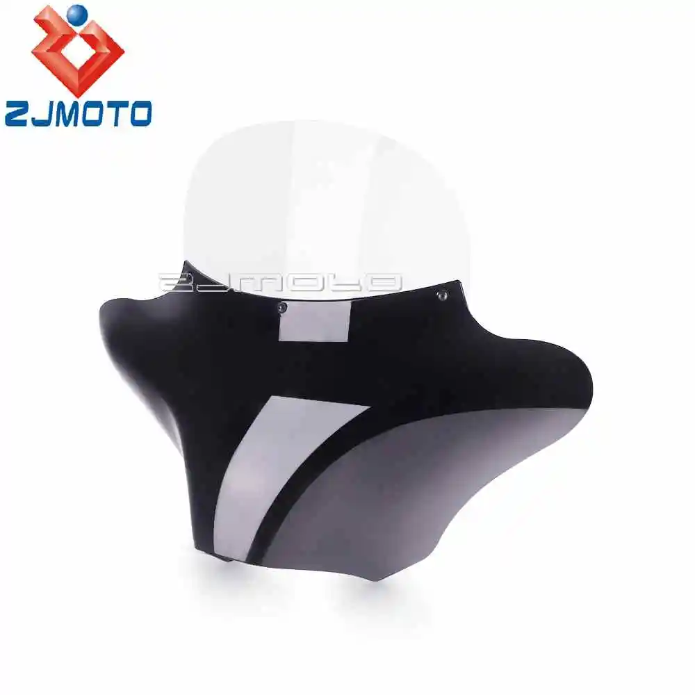 Universal Motorcycle Batwing Wind Fairing Kit For Harley Hyosung Kawasaki Honda Suzuki Yamaha Cruiser Windshield Air Deflector