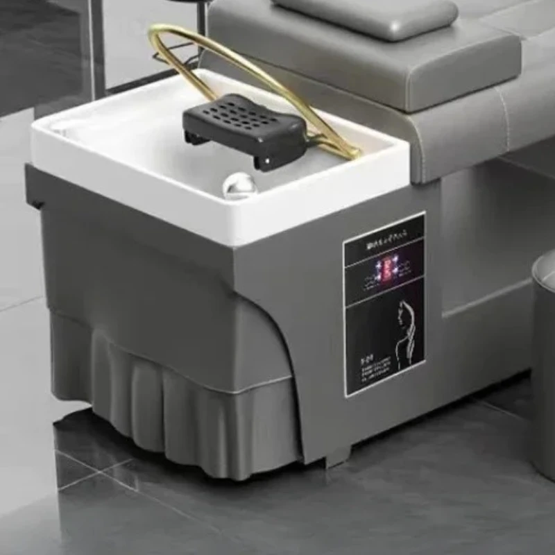 

Lying Smart Water Circulation Luxury Stretcher Shampoo Bowl Professional Hair Backwash Chairs Salon Stylist Washbasin Cadeira