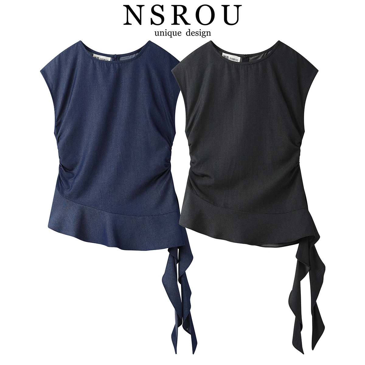 

Корейский летний топ-жилет с круглым вырезом для женщин, новый дизайн, короткий французский стиль