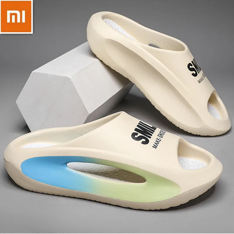 Xiaomi New Summer Sneaker Slippers For Women Men Thick Bottom Platform Slides Soft EVA Hollow Unisex Sports Sandals Beach Shoes