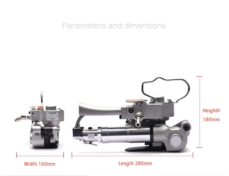 A19 in Stock Manufacture Price 19mm Width PP PET Strap Pneumatic Strapping Tool Handheld Semi Automatic Wrapping Machine