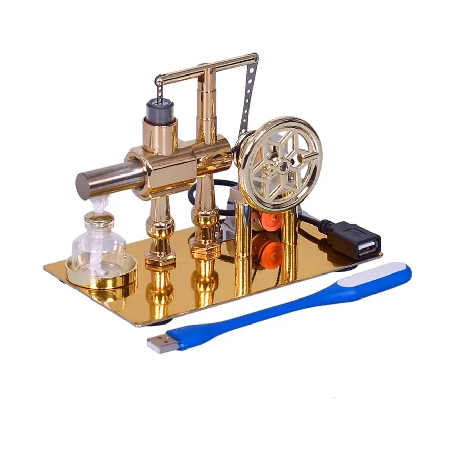Hot Air Stirling Engine Motor Model Metal Stirling Engine Teaching Aids for Kid