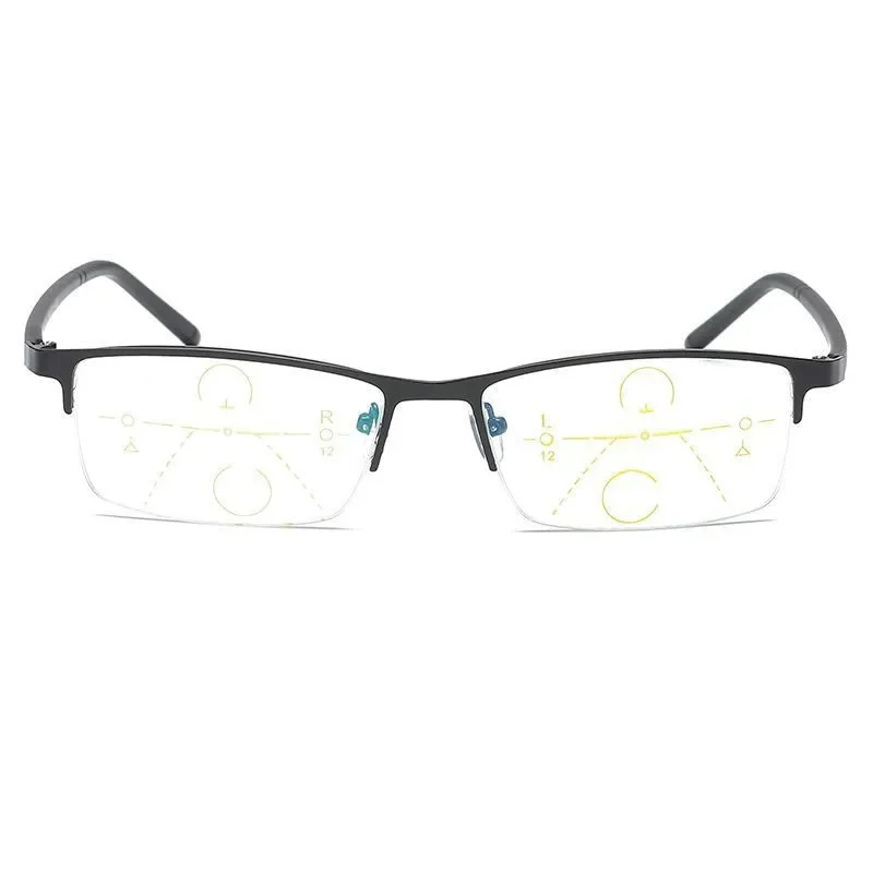 2023 Ultra Light Antifatigue Progressive Multifocal Commercial Reading Glasses Men Bifocal Intelligence Diopter Glasses image 4