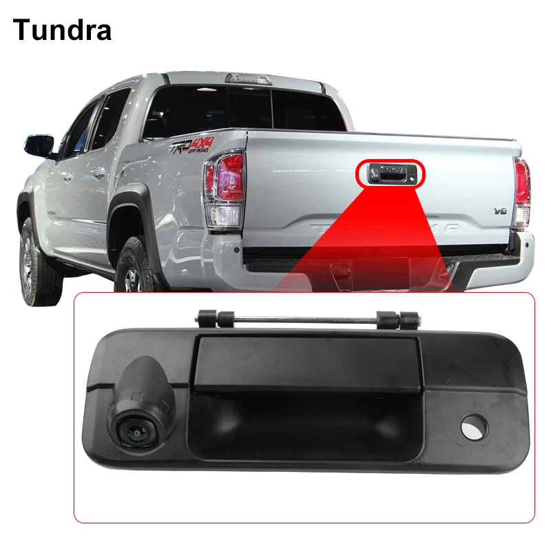 

Replacement for Toyota Tundra 2007-2020 Black Tailgate Backup Reverse Handle with Camera