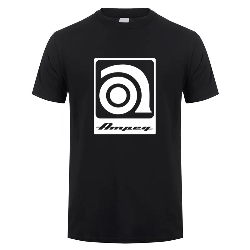 Ampeg Music Logo T Shirt Men Cotton Summer Short Sleeve Funny Tops Tee LH-338