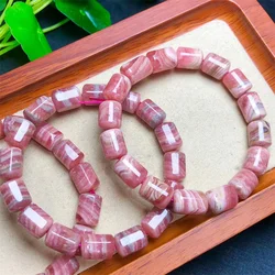 Natural Red Lace Agate Bucket Bracelet Fashion Women Healing Jewelry Gemstone Reiki Energy Stone Holiday Gift 1pcs