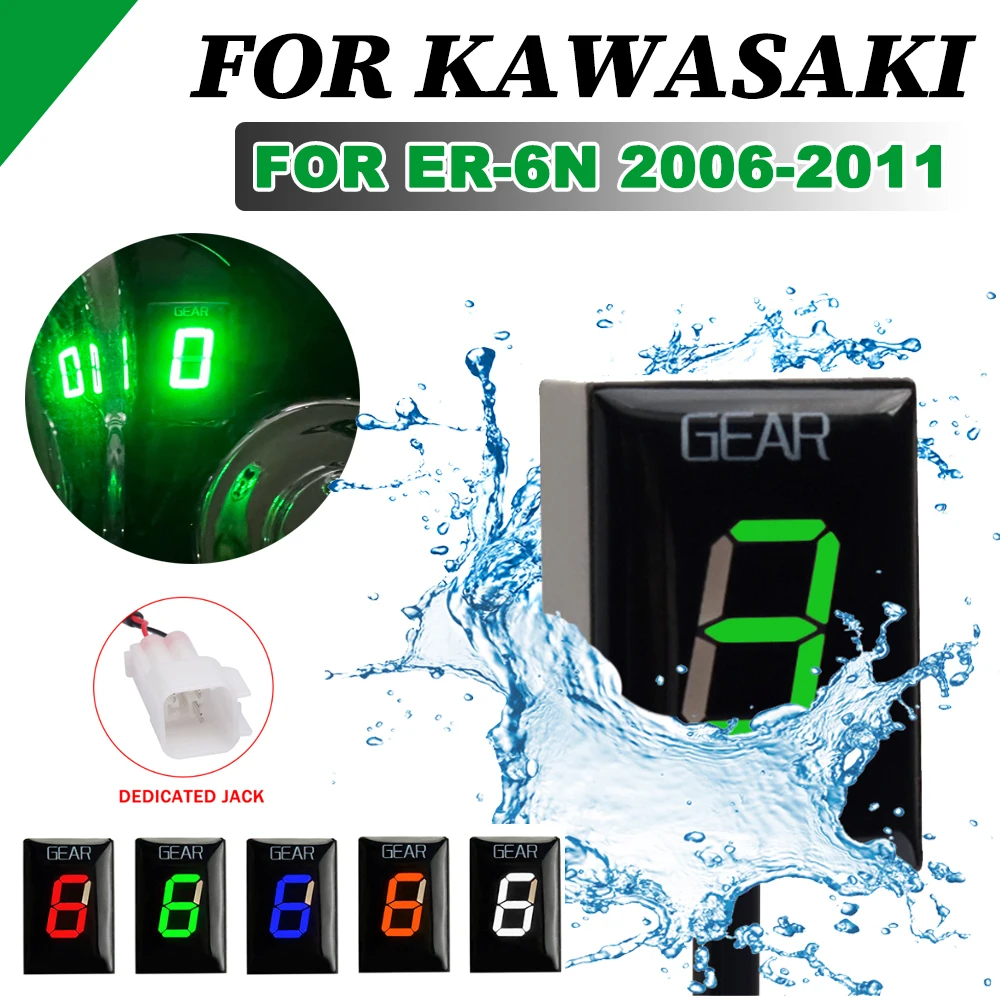 1-6 Indicatore di marcia Accessori moto Display della marcia Misuratore digitale per Kawasaki ER-6N ER6N ER 6N 2006 2007 2008 2009 2010 2011