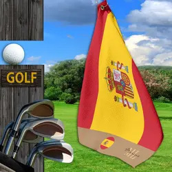 Bandera española y toalla de golf /name 16x24in