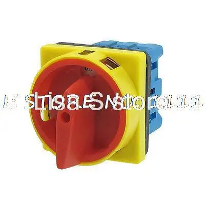 600V 25A AC 2 Position Rotary Cam 6 Terminals Universal Combination Switch