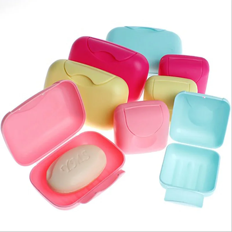 

2 Sizes Soap Box Waterproof Leakproof Soap Case Dish 4 Colors Bathroom Accessories Toilet Laundry