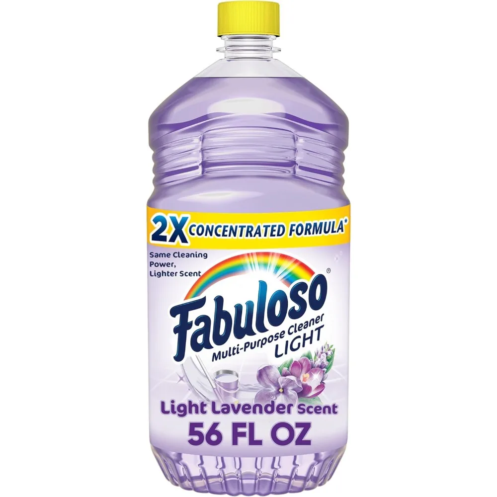 

Fabuloso Multi-Purpose Cleaner, 2X Concentrated Formula, Floor Cleaner, Light Lavender Scent, 56 fl oz