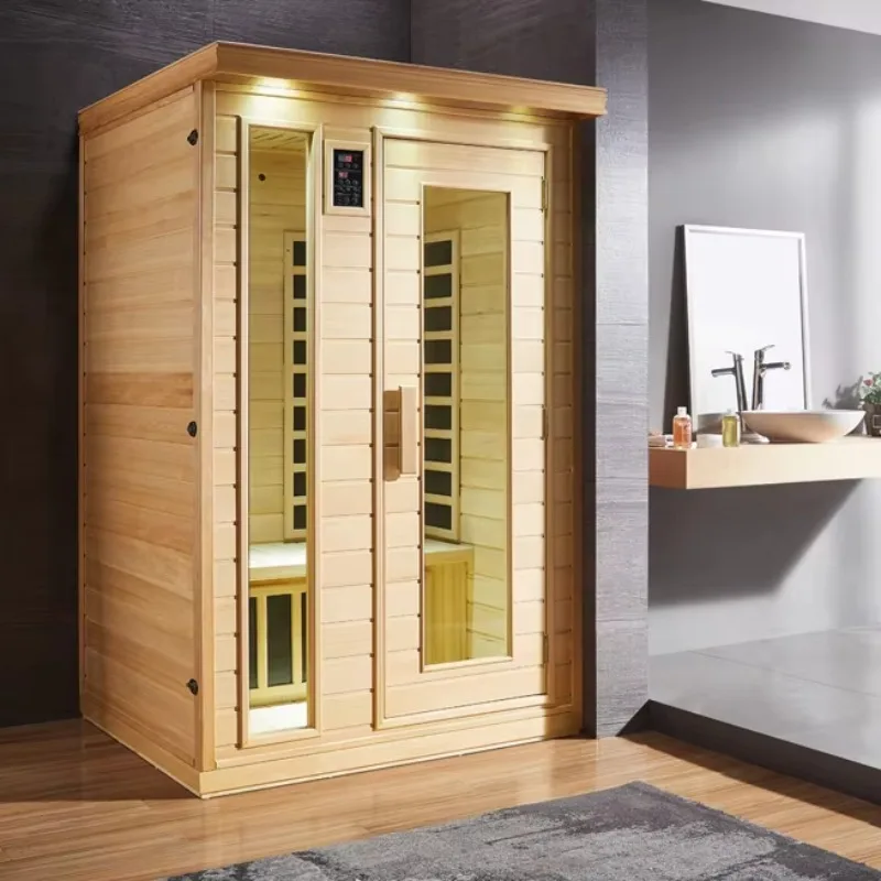 Luxury Home Sauna Wooden Portable Infrared Saunas Heater Ozone Far Infrared Sauna 1 Person Room