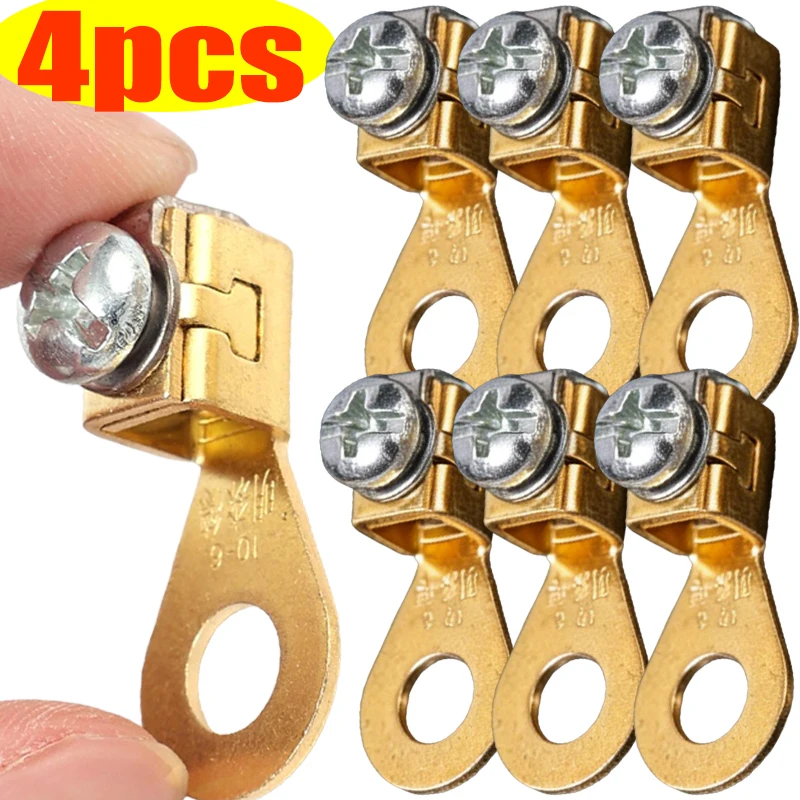 Car Battery Terminal Blocks with Terminal Collet Set Accessories Connectors Solid Copper Crimp Connectors Replacement Battery