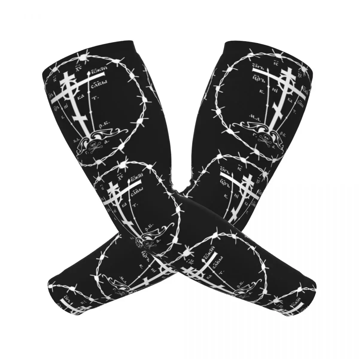 Кальварский крест русской ортодоксной церкви, рукава для мужчин и женщин, защита от солнца и ультрафиолета, татуировка, накидка, спортивное охлаждение, велоспорт