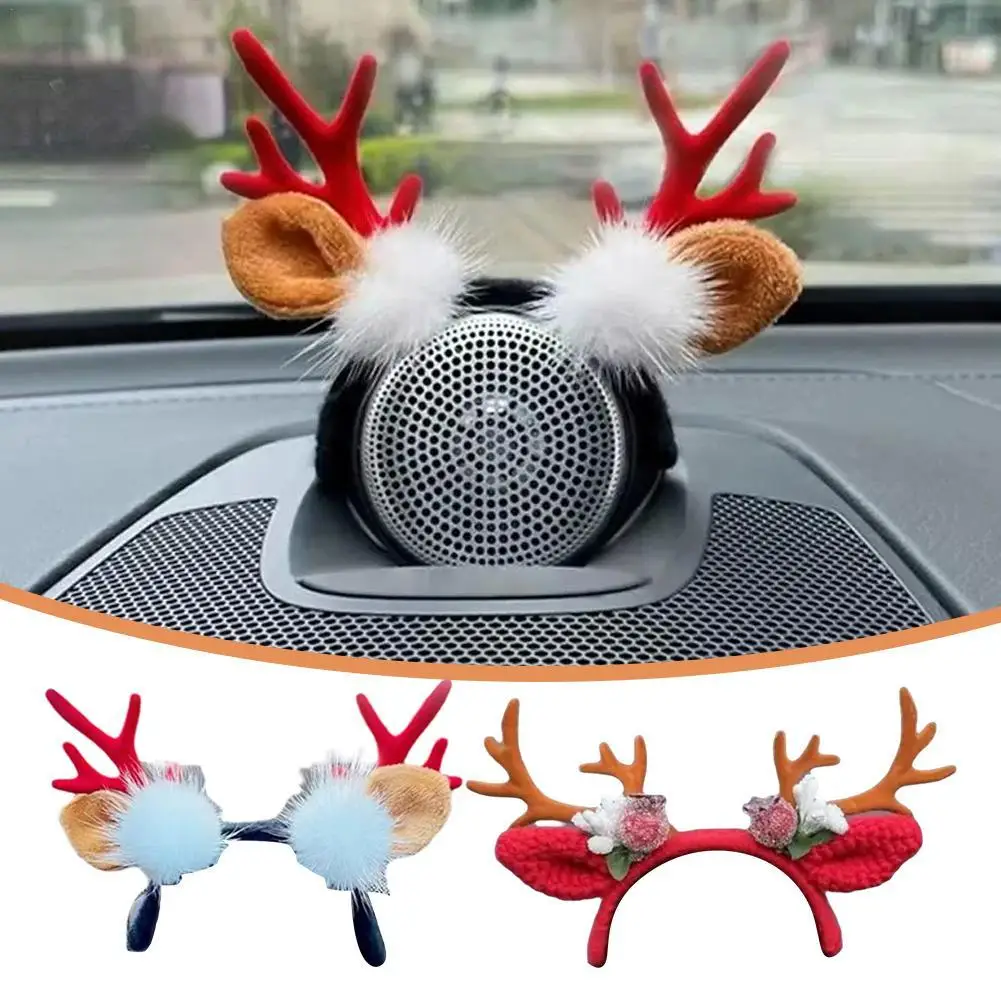 Deer Antlers Car Interior For M5/M7/M9 Audio Hat Smart World S7 Handmade Decoration Deer An Cartoon Car Interior