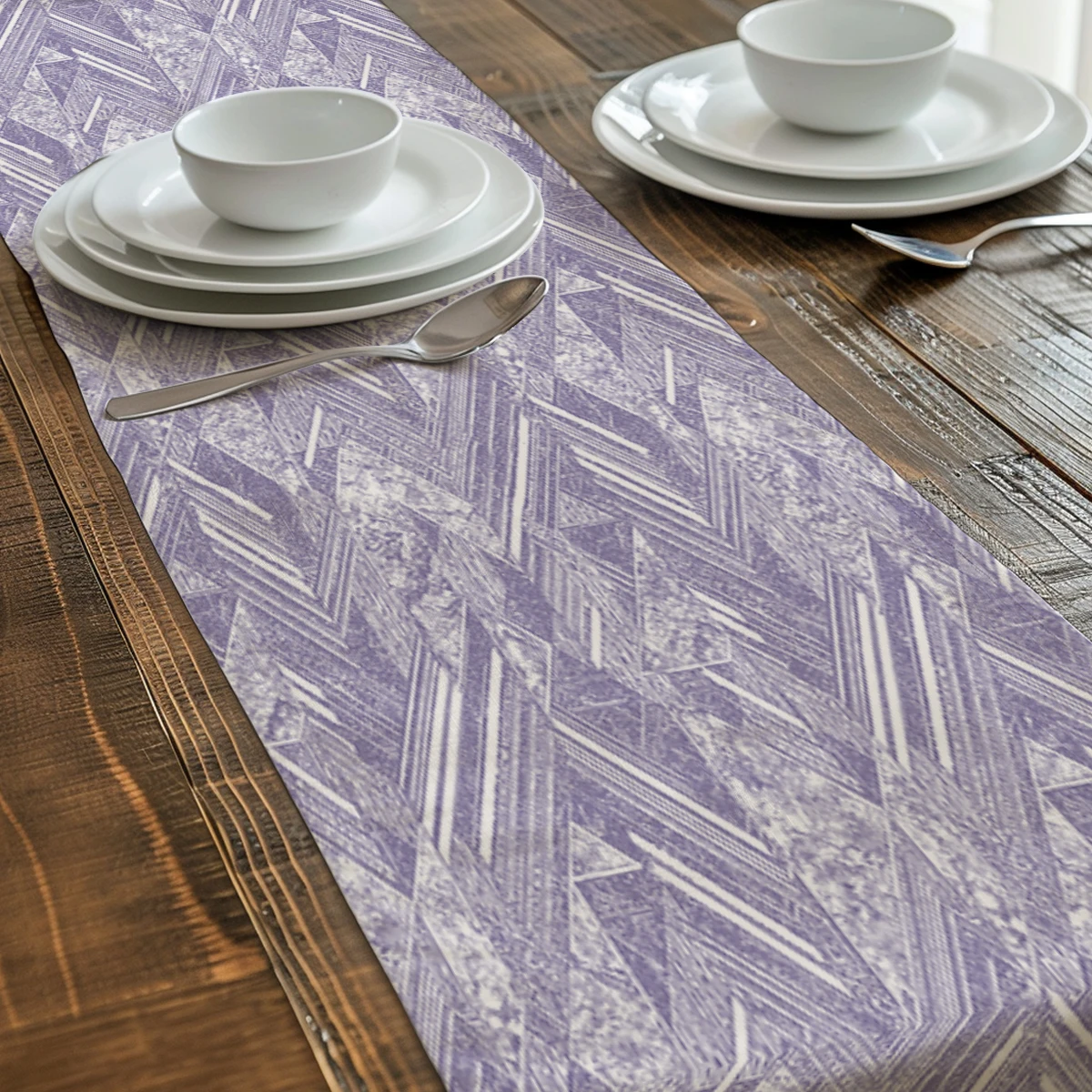 Vintage Floral Leaf Pattern Polyester Table Runner - Stylish Decor for Dining Table, Ideal for Home & Gathering Use