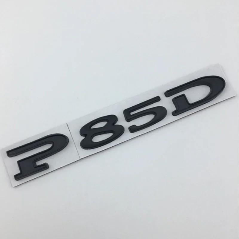 테슬라 모델 3 X S Y용 자동차 스티커, P75D, P85D, P90D, P100D, 레터 로고, 리어 부트 라벨, 트렁크 변위 디지털 데칼 썸네일 6