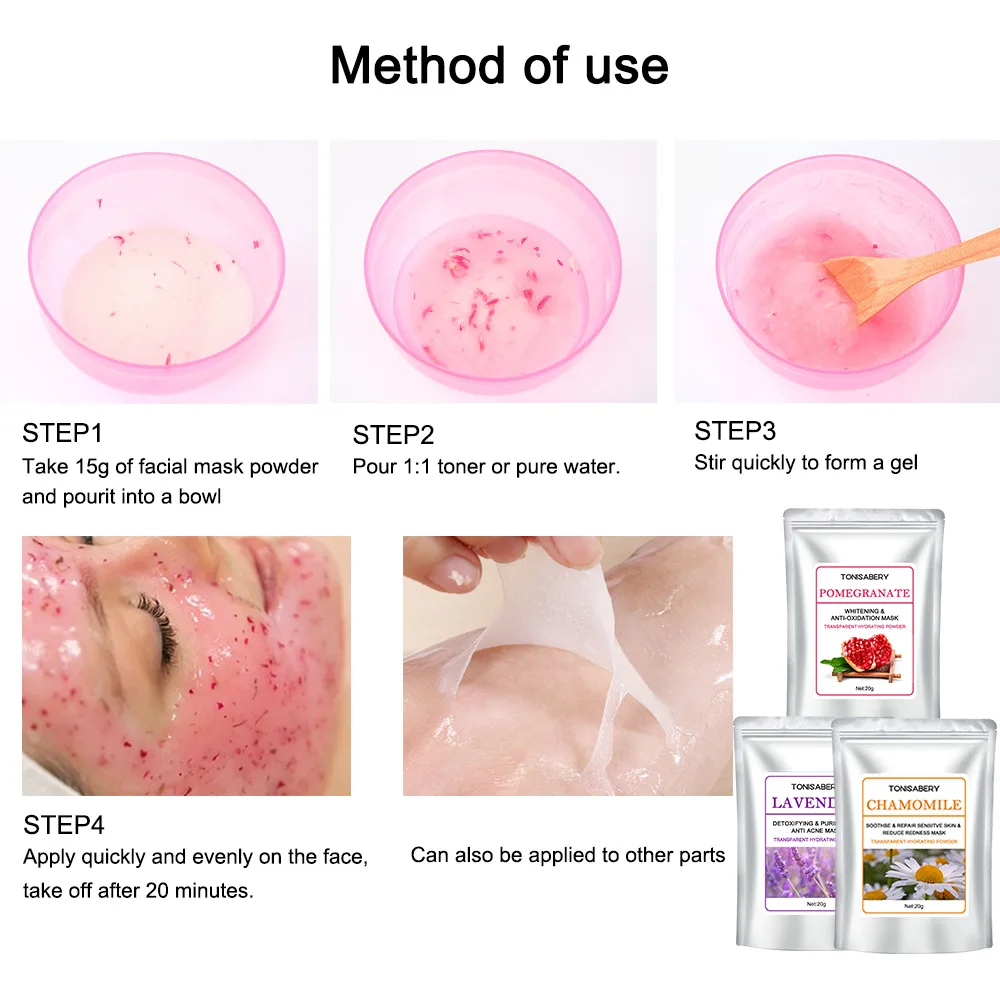 Weiche Hydro Gelee Maske Pulver Gesicht Hautpflege Bleaching Rose Gold Kollagen Ablösen DIY Gummi Gesichts Jellymask SPA Schönheit salon