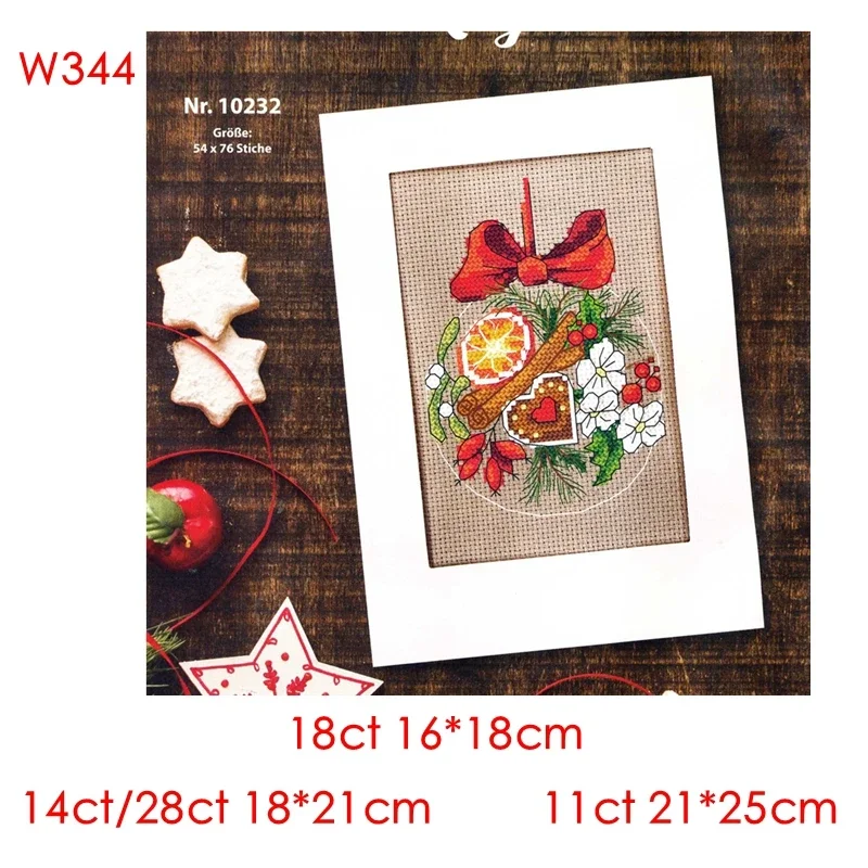 Cross Stitch Kit Christmas Food Ball can be Custom Printed cloth hand-Embroidered Material Pack