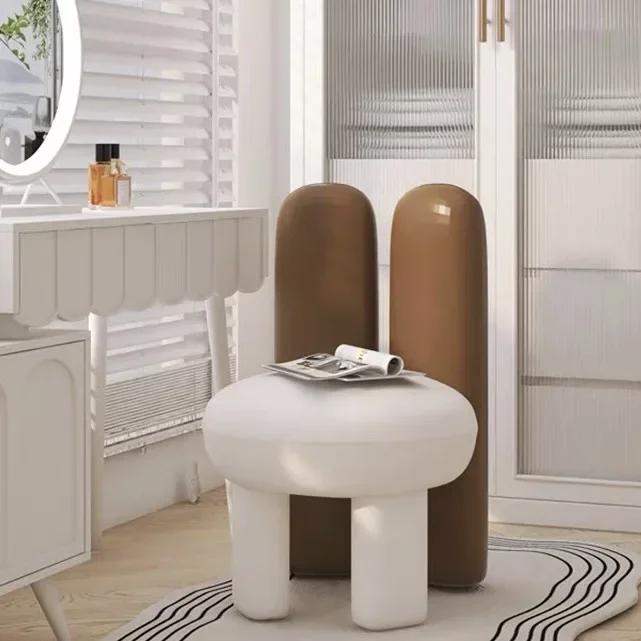 

Rabbit Ears Makeup Chair Cream Style Designer Modern Simple Bedroom Home Light Luxury Dresser Stool