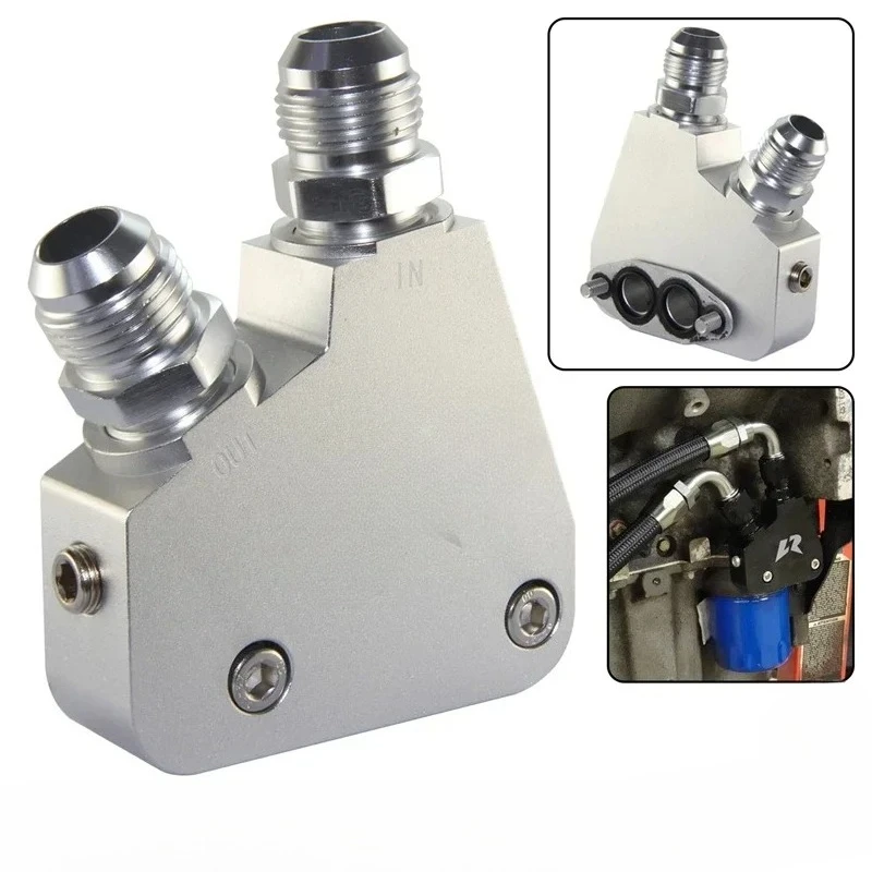 Cooler Adapter For Corvette C5 C6 C7 LS1 LS2 LS3 LS6 LS7 GM CK 99-07 BK  Black/Silver