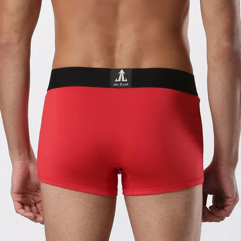 Ropa interior Sexy para hombre, Bóxer transpirable de Color sólido, cómodo, lote de 10 unidades