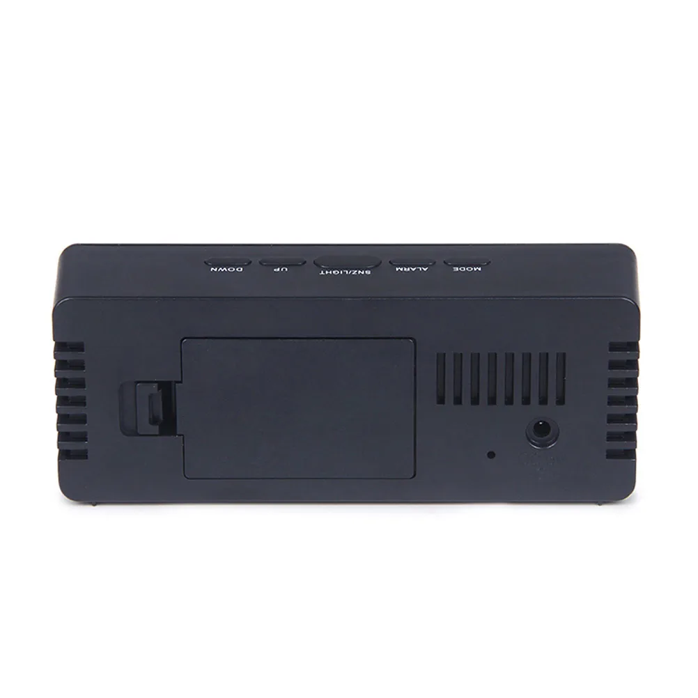 

Rectangular Mirror Clock Alarm Multifunction LED with Temperature